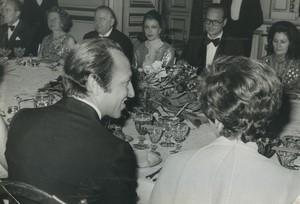 France Morocco & French PM Ahmed Osman Jacques Chirac Dinner Old Photo 1976