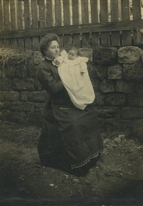 France Paris? Mere et son bebe Marie Hennequin Deguin Ancienne Photo 1910