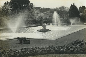 Japan Shimonoseki? Park Fountain Old Photo 1959