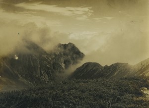Japan Mount Bessan? Mountain panorama Old Photo 1959