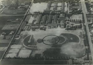 Japan Aichi Ichinomiya High School Aerial view Old Photo 1959 #2