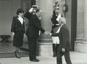 France Paris Président Francois Mitterand & President Algerien Chadli Bendjedid Ancienne Photo 1983 #4