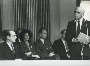 France Paris President Algerien Chadli Bendjedid & Maire de Paris Jacques Chirac Ancienne Photo 1983 #2