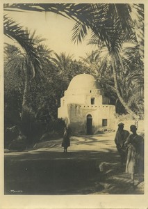 Tunisia Marabout Mausoleum in the oasis of Nefta Old Photo Maurer 1920