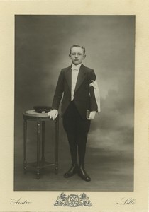 France Lille Young boy First communion? Old photo André 1900