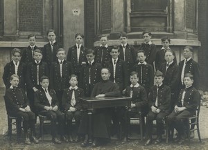 France Arras Boys at ecole Saint Joseph School Old Photo 1900
