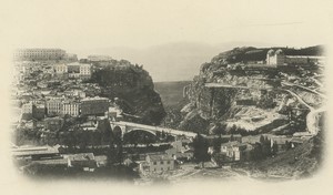 Algeria Constantine El Kantara bridge panorama Old Photogravure Geiser 1890