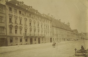 Allemagne Augsbourg Maximiliansstraße Hotel Drei Mohren Fuggerhäuser Ancienne Photo Studio 1890