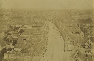 Allemagne Ausbourg Panorama pris depuis la Basilique? Ancienne Photo Studio 1890
