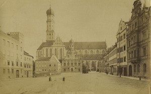 Allemagne Augsbourg Basilique Saint-Ulrich-et-Sainte-Afre Ancienne Photo Studio 1890