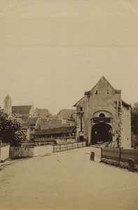 Switzerland Aargau Rheinfelden? Rhine Covered bridge Gate Tower Old Photo 1890