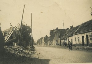 France Douaisis Auby Liberation par les Troupes Anglaises Ancienne Photo snapshot sept 1944 #2