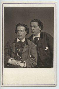 Anatole & Hippolyte Lionnet singers lyricist Old Cabinet card woodburytype 1875