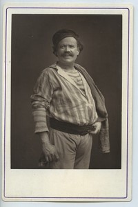 Gil Raza Ambigu Comique Theatre Actor Old Cabinet card woodburytype 1875