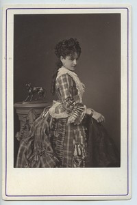 Miss Lina Munte? Actrice Theatre Palais Royal Ancienne carte cabinet photoglyptie 1875