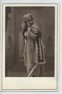 Actress Jeanne Nadaud Theatre Fantaisie Old Cabinet card Nadar woodburytype 1875