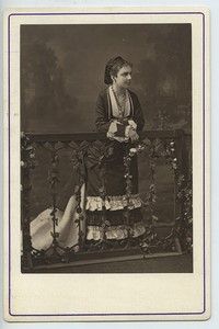 María de las Mercedes of Orléans Spain Old Cabinet card woodburytype 1875