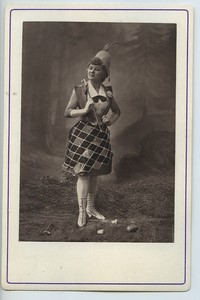 Juliette Beaumaine Theatre des Varietes Harlequin Cabinet card woodburytype 1875