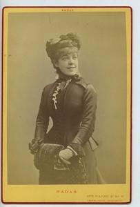Jeanne Samary Actress Comédie-Française Theatre Old Cabinet card Nadar 1878