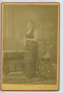 Marguerite Blum aka Biron Actress Opera Theatre Old Cabinet card Nadar 1878