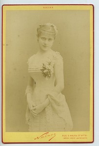 Marie Thorcy Bouffes Parisiennes Theatre Old Cabinet card Nadar 1878