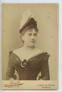 Vilma Arami Beauty Prize in Spa Old Cabinet card Van Bosch 1884