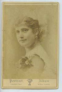 Lucie Davray Les Tapageurs Opera Theatre Vaudeville Old Cabinet card Franck 1875