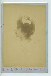 Stage Actress ? Opera Theatre Portrait Old Cabinet card Otto 1880