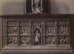 Italy Florence Santa Maria del Fiore Museum Altar Old Photo Brogi 1880