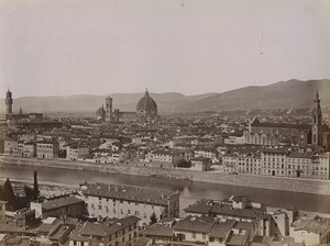 Italy Florence Panorama from Monte alle Croci Old Photo Brogi 1880