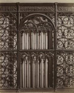 Italy Florence Basilica Santa Croce Rinuccini Chapel gate Old Photo Brogi 1880