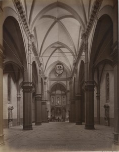 Italy Florence Cathedral interior Duomo di Firenze Old Photo Brogi 1880