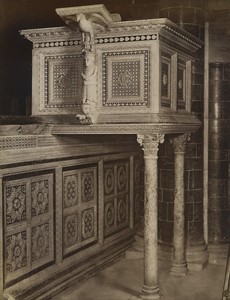 Italy Florence Basilica San Miniato al Monte Pulpit Old Photo Alinari 1880