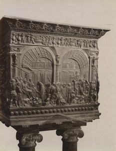 Italy Florence San Lorenzo Basilica Donatello’s pulpit Old Photo Alinari 1880