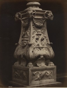 Florence San Lorenzo Medicis chapel Michelangelo Candelabra Photo Alinari 1880