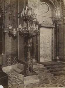 Florence Synagogue Tempio Maggiore Israelitico Candelabra Photo Alinari 1880