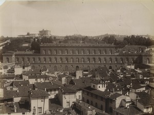 Italy Florence Palazzo Pitti Panorama from Santo Spirito Old Photo Alinari 1880