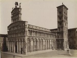 Italie Lucca Lucques Eglise de San Michele in Foro Chiesa Ancienne Photo Alinari 1880