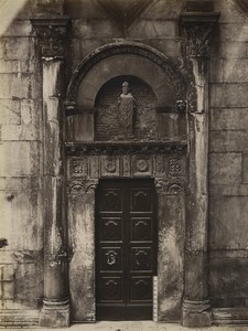 Italy Lucca Santa Maria Forisportam Church Façade Door Old Photo Alinari 1880 #2