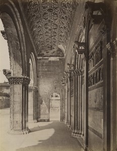 Italy Lucca Cathedral San Martino Portico Façade Old Photo Alinari 1880