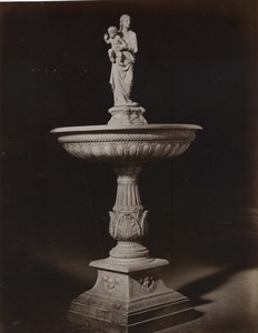 Italy Pisa Cathedral Duomo Stoup Stagio Stagi Madonna Old Photo Alinari 1880