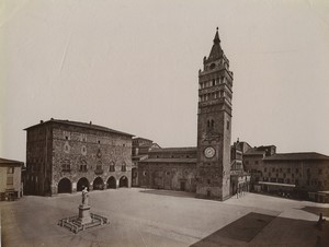 Italy Pistoia Cathedral Square Piazza del Duomo Old Photo Brogi 1880