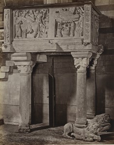 Italie Pistoia Eglise Pieve di San Michele a Groppoli Chaire Ancienne Photo Brogi 1880