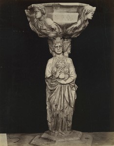 Italie Pistoia Eglise San Giovanni Fuorcivitas Pisano Benitier Ancienne Photo Brogi 1880