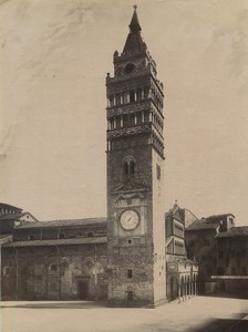 Italy Pistoia Cathedral Duomo Campanile Old Photo Emilio Bologna 1880