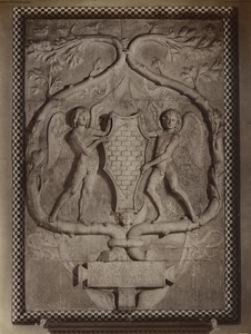 Italy Pistoia City Hall Palazzo degli Anziani Coat of Arms Photo Alinari 1880