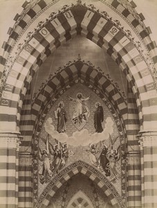 Italie Genes Genova eglise de San Teodoro detail fresque Ancienne Photo 1880