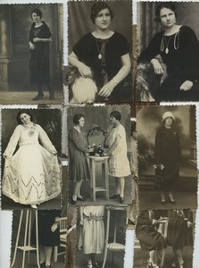 13 Snapshot photos Women Polish Immigration in Northern France 1925 - 1940