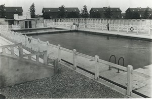 France Thumeries Sugar Factory Beghin Swiming Pool Old Photo c1960 later print#2