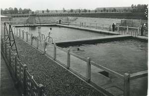 France Thumeries Sugar Factory Beghin Swiming Pool Old Photo c1960 later print#3